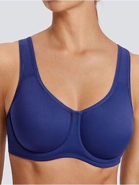 Syrokan High Impact Underwire Sports Bra NWT 34D Midnight Blue